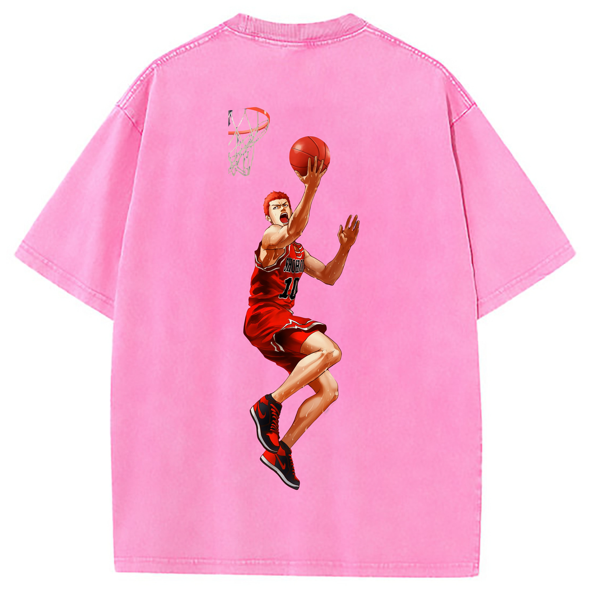 （画像用） SLAM DUNK／スラムダンク 綿100% ヴィンテージ風 半袖Tシャツ（背面プリント）